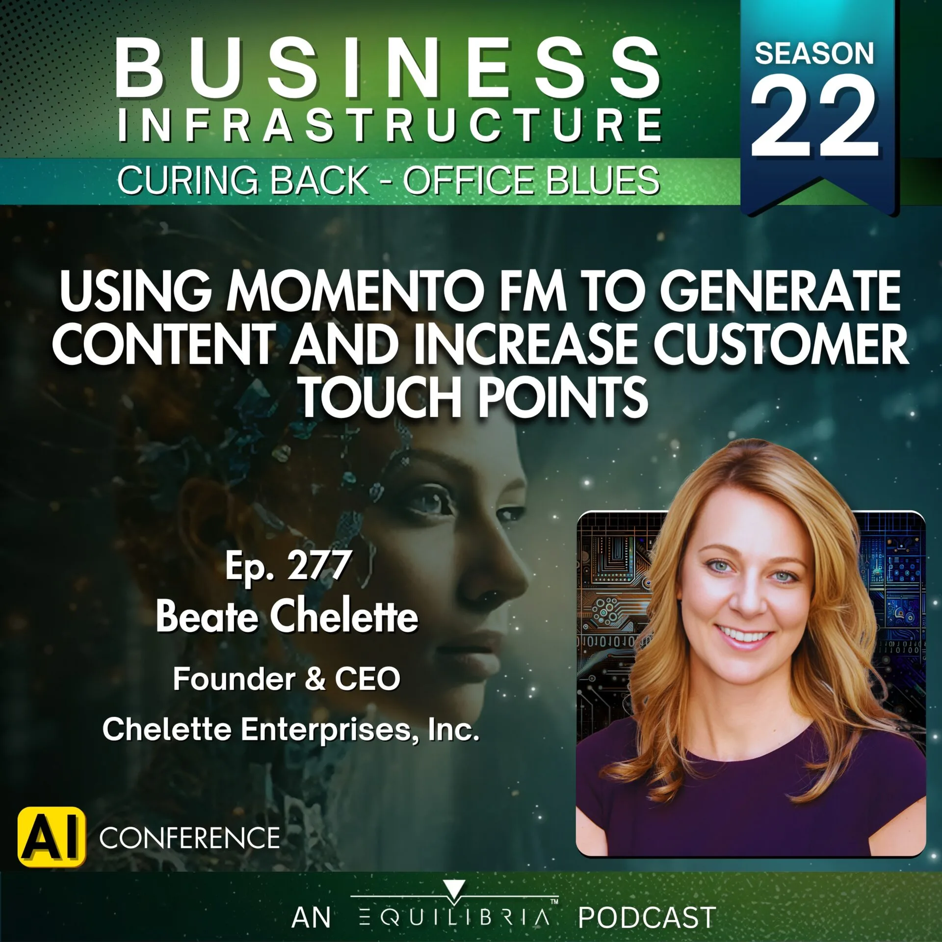 277: AI Conference | Using Momento FM to Generate Content and Increase Customer Touch Points with Beate Chelette