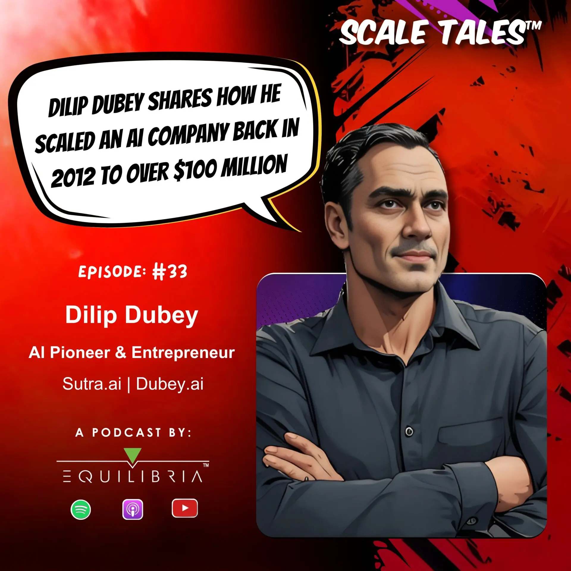 Ep. 33: Dilip Dubey Shares How He Scaled an AI Company Back in 2012 to Over $100 Million.